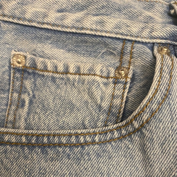 NWOT: ASOS Size 14 Distressed Denim Shorts - Picture 8 of 10